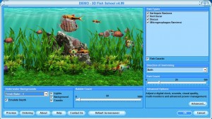 3D Fish School Screensaver Ekran Goruntusu 2