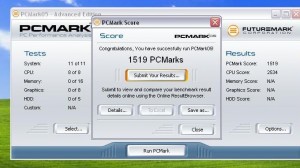 PCMark05 Ekran Goruntusu