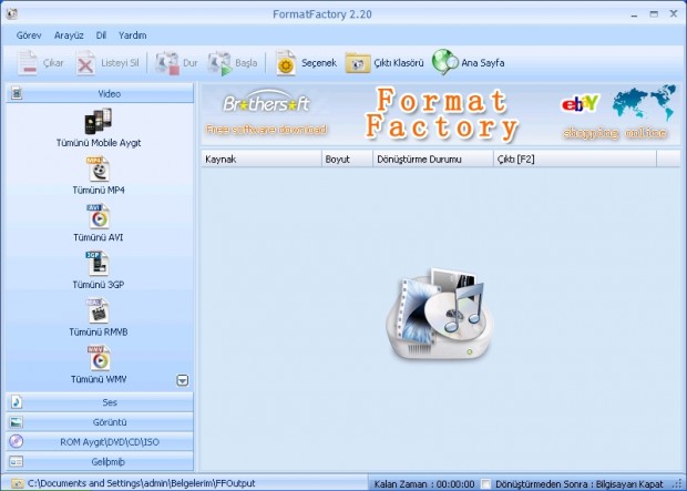 FormatFactory Ekran Görüntüsü