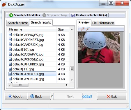 DiskDigger Ekran Görüntüsü