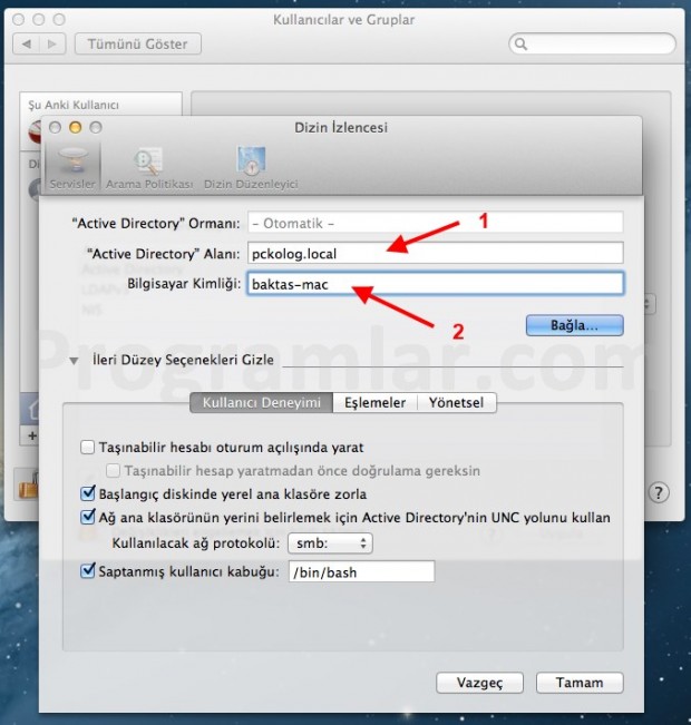 Mac OS X için Active Directory Join 05