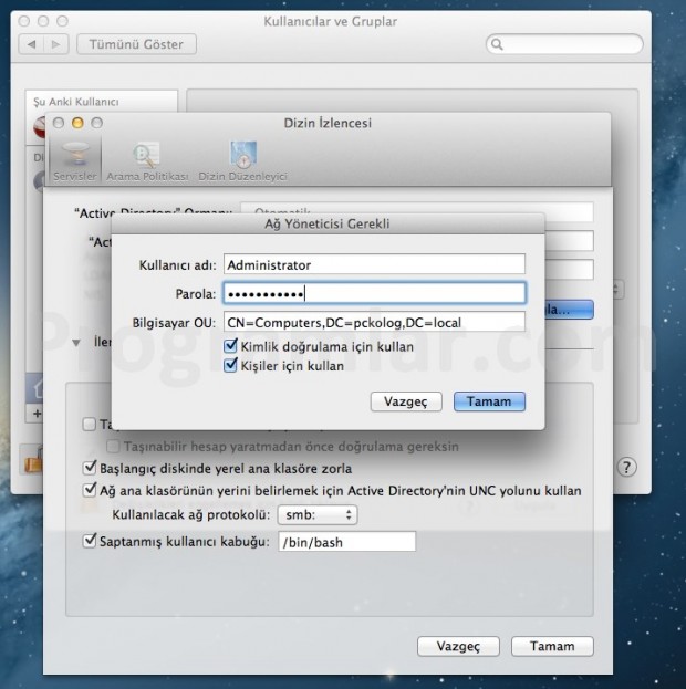 Mac OS X için Active Directory Join 06