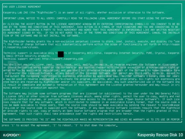 Kaspersky Rescue Disk Kullanımı - Sozlesme