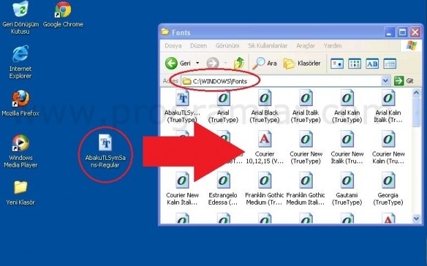 Windows XP\ de TL Simgesi Nasıl Yüklenir?