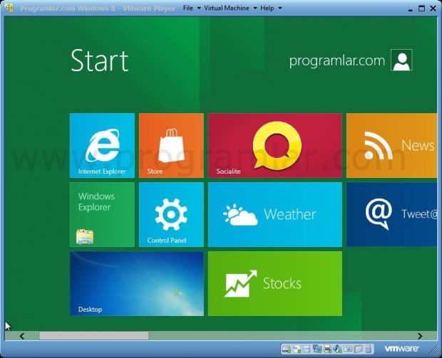 VMWare\ e Windows 8 Developer Preview Kurmak