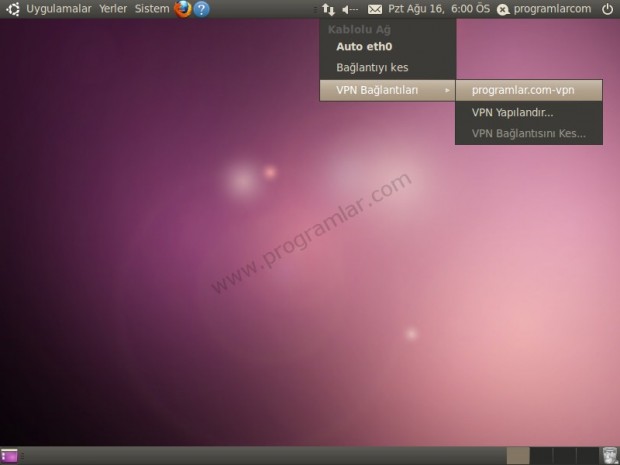 Ubuntu  da PPTP VPN bağlantısı yapmak