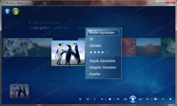 Windows 7 Media Center ile Resim Düzenleme
