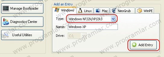 Windows 7\ nin Yanına Windows XP Yükleyin