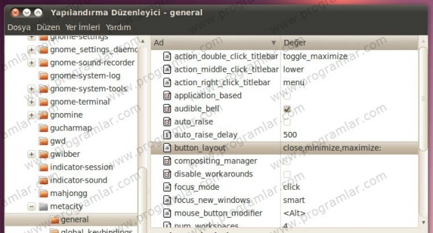 Ubuntu 10.04\ te Pencere Düğmelerini Sağa Taşıyın