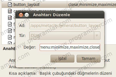 Ubuntu 10.04  te Pencere Düğmelerini Sağa Taşıyın