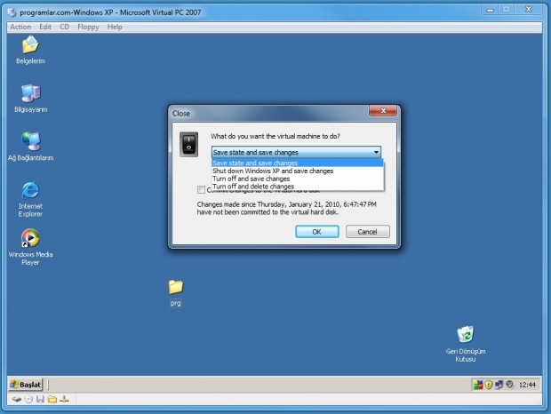 Microsoft Virtual PC 2007 Kurulumu ve Ayarları