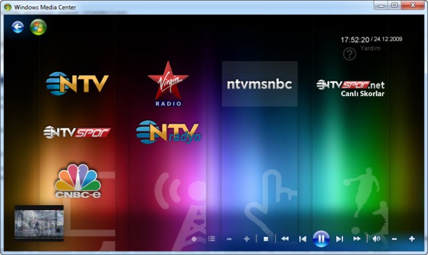 Windows Media Center ile Online TV İzleme