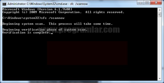 Windows 7 Sistem Dosyalarını System File Checker (SFC.exe) ile Onarın