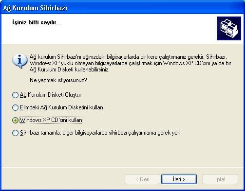 Windows XP de dosya ve yazıcı paylaşımı