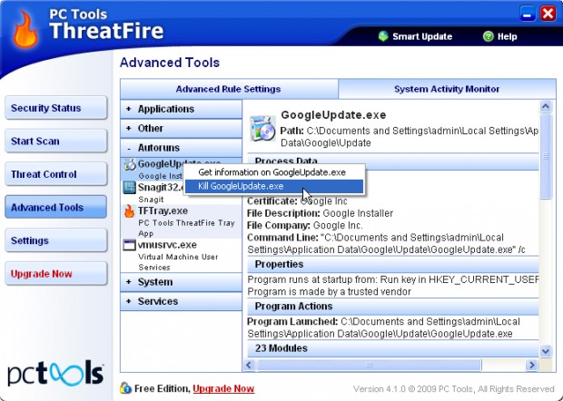 ThreatFire AntiVirus Free Edition 4.0