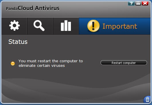 Panda Cloud Antivirus- Uyarı