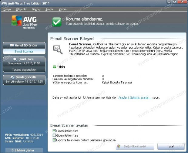 AVG Antivirus 2011 Free incelemesi