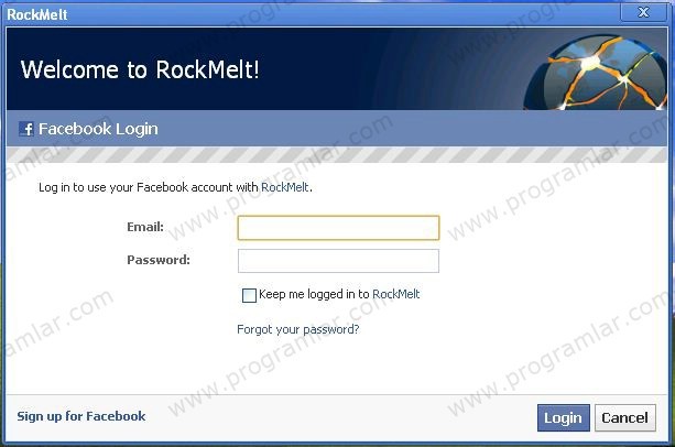Facebook  a adanmış bir internet tarayıcı: Rockmelt