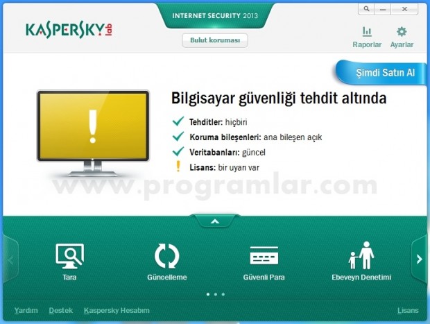 Kaspersky Internet Security 2013 ana ekran
