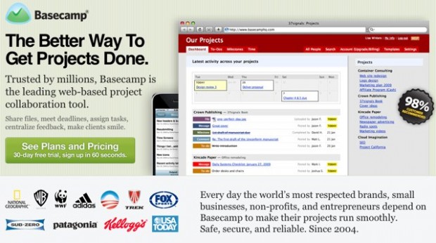 Basecamp proje yönetim aracı