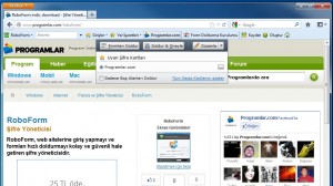 RoboForm Ekran Goruntusu