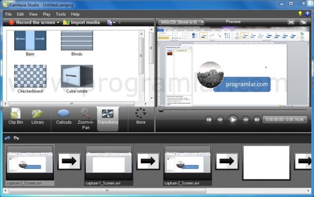 Camtasia Studio Ekran Görüntüsü Camtasia Studio Ekran Görüntüsü