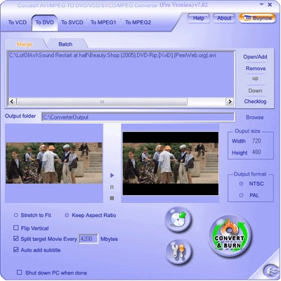 Cucusoft MPEG/MOV/RMVB/DIVX/AVI to DVD/VCD/SVCD Pro