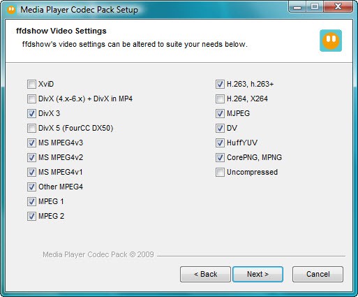 Media Player Codec Pack Ekran Görüntüsü