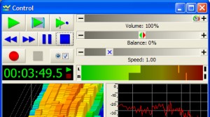 GoldWave Ekran Goruntusu - Kontrol Penceresi