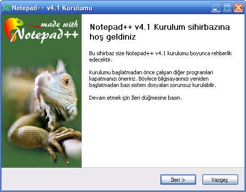 Notepad Ekran Görüntüsü