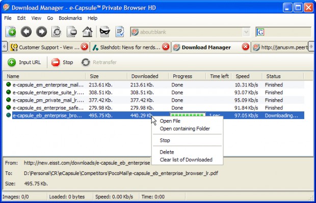 e-Capsule Private Browser for U3