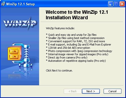WinZip Ekran Görüntüsü