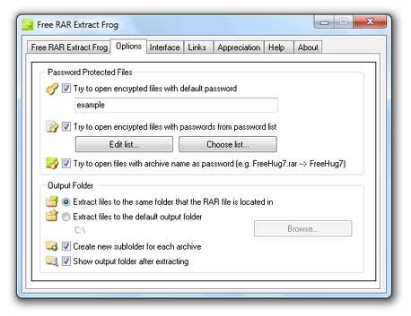 Free RAR Extract Frog