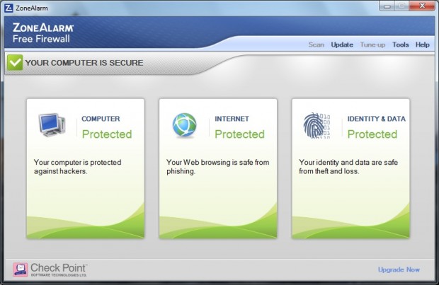 ZoneAlarm Free Firewall Ekran Goruntusu