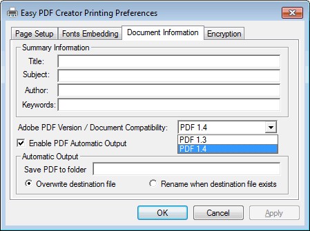 Easy PDF Creator Easy PDF Creator