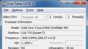 Core Temp Ekran Goruntusu