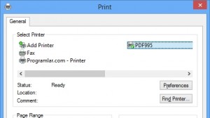 PDF995 Printer Driver Ekran Goruntusu 1