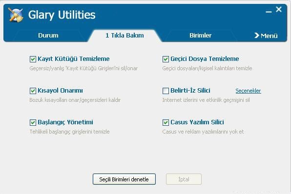 Glary Utilities Ekran Görüntüsü