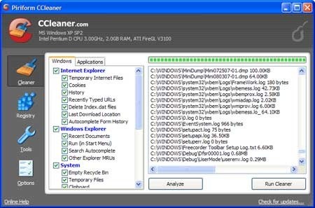 CCleaner Ekran Görüntüsü CCleaner Ekran Görüntüsü