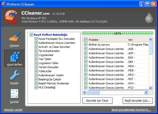 CCleaner Ekran Görüntüsü CCleaner Ekran Görüntüsü