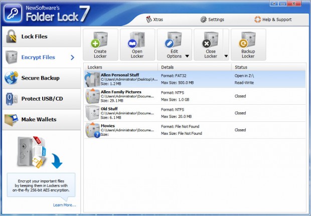 Folder Lock Ekran Görüntüsü