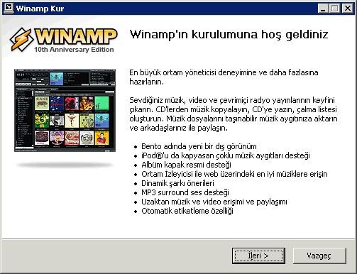 Winamp Ekran Görüntüsü