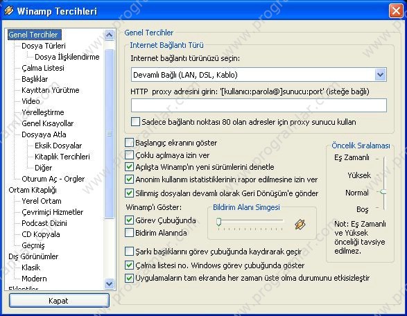 Winamp Ekran Görüntüsü