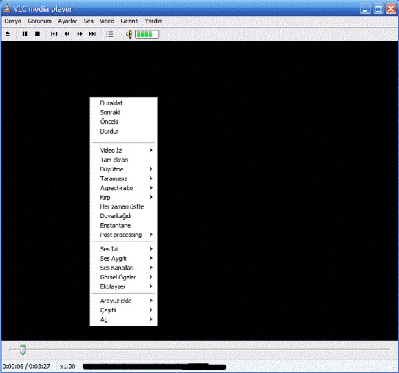 VLC Media Player Ekran Görüntüsü VLC Media Player Ekran Görüntüsü