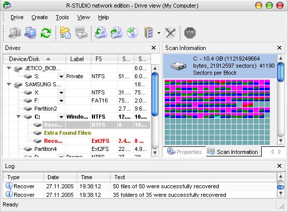 R-Studio Data Recovery Ekran Görüntüsü