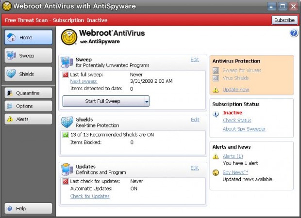 Webroot AntiVirus with AntiSpyware Webroot AntiVirus with AntiSpyware
