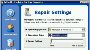 PcMedik Ekran Goruntusu - Repair Settings