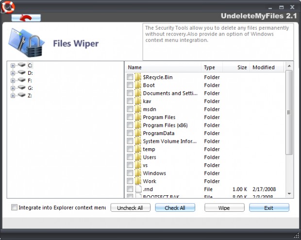 UndeleteMyFiles