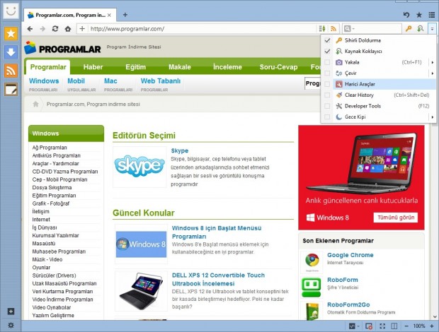 Maxthon 4.0 Ekran Goruntusu