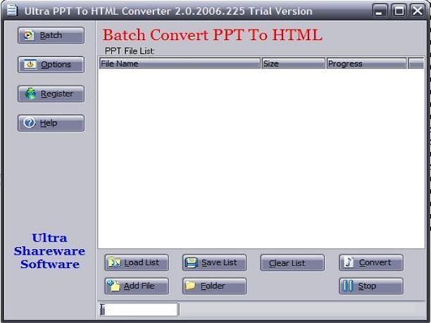 Ultra PPT To HTML Converter 2.0.2007.618